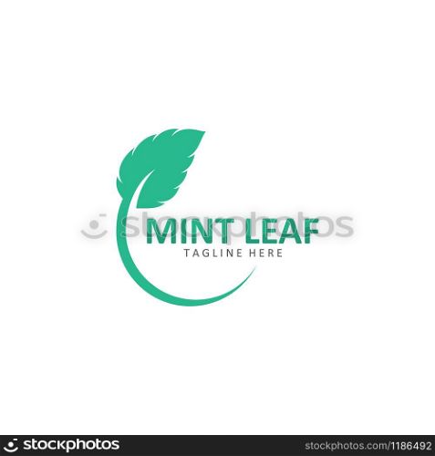 Mint leaf vector icon illustration design