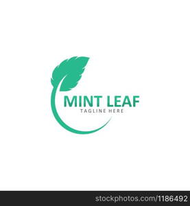 Mint leaf vector icon illustration design