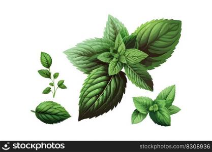 Mint leaves. Vector illustration design.