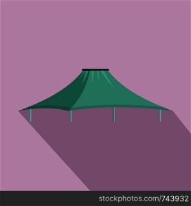 Mint tent icon. Flat illustration of mint tent vector icon for web design. Mint tent icon, flat style