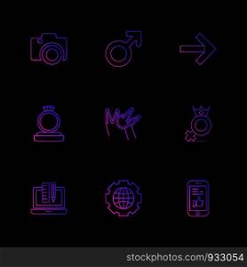 minus , female icon , right , male icon , like, mobile ,setting, ring, laptop, mom,globe,icon, vector, design, flat, collection, style, creative, icons