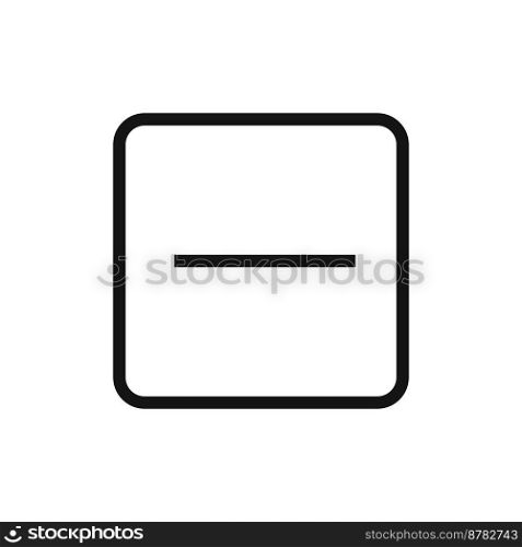 Minus line icon isolated on white background. Black flat thin icon on modern outline style. Linear symbol and editable stroke. Simple and pixel perfect stroke vector illustration.