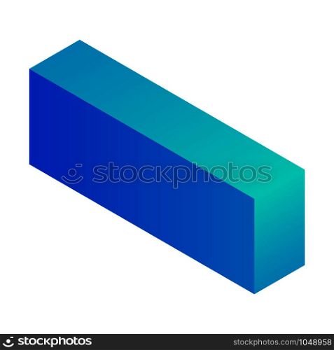 Minus sign icon. Isometric of minus sign vector icon for web design isolated on white background. Minus sign icon, isometric style