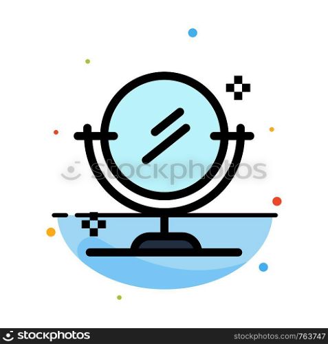 Mirror, Cleaning, Clean Abstract Flat Color Icon Template
