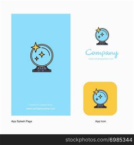 Mirror Company Logo App Icon and Splash Page Design. Creative Business App Design Elements