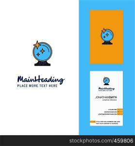 Mirror Creative Logo and business card. vertical Design Vector
