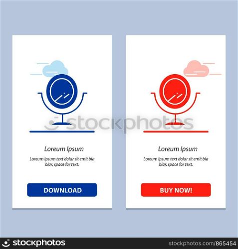 Mirror, Fashion Blue and Red Download and Buy Now web Widget Card Template