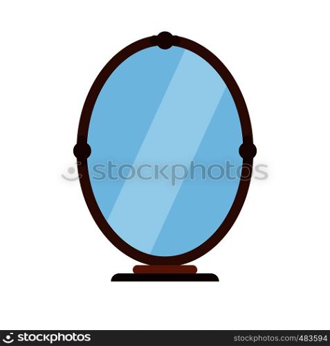 Mirror flat icon isolated on white background. Mirror flat icon