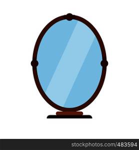 Mirror flat icon isolated on white background. Mirror flat icon