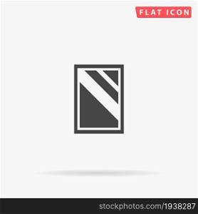 Mirror flat vector icon. Hand drawn style design illustrations.. Mirror flat vector icon