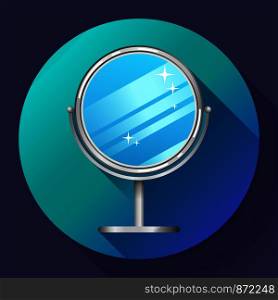 Mirror for make up vector mirror icon. Mirror for make up