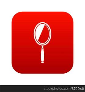 Mirror icon digital red for any design isolated on white vector illustration. Mirror icon digital red