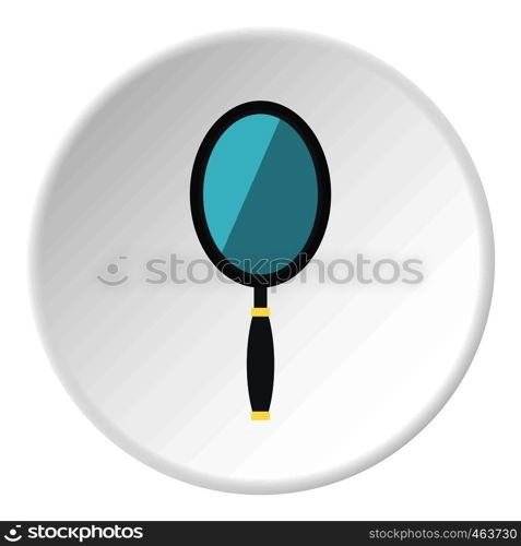 Mirror icon in flat circle isolated vector illustration for web. Mirror icon circle