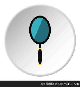 Mirror icon in flat circle isolated vector illustration for web. Mirror icon circle