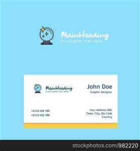 Mirror logo Design with business card template. Elegant corporate identity. - Vector