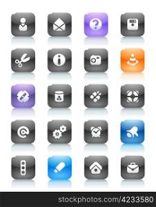 Miscellaneous buttons. Icons for websites and interface elements. Vector illustration.