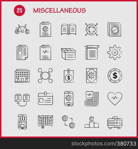 Miscellaneous Hand Drawn Icons Set For Infographics, Mobile UX/UI Kit And Print Design. Include: Cog, Gear, Settings, Setting, Coin, Dollar, Money, Bag, Icon Set - Vector