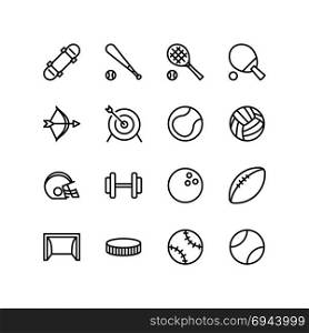 Miscellaneous icons of indoor and outdoor games