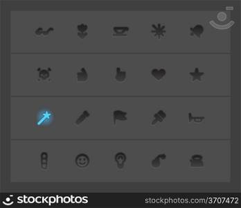 Miscellaneous interface icons. Vector illustration.