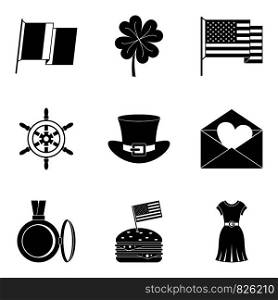 Miscellany icons set. Simple set of 9 miscellany vector icons for web isolated on white background. Miscellany icons set, simple style