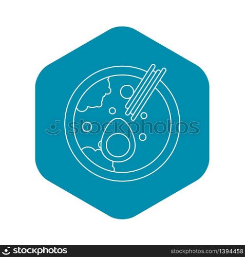 Miso soup icon. Outline illustration of miso soup vector icon for web. Miso soup icon, outline style