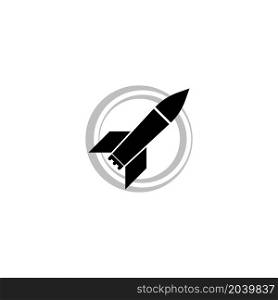 Missile icon vector illustration logo design.