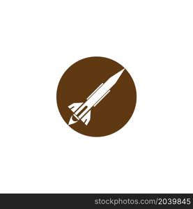 Missile icon vector illustration logo design.