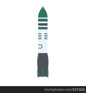 Missile power technology danger force warhead rocket. Vector navy nuclear military army ballistic icon