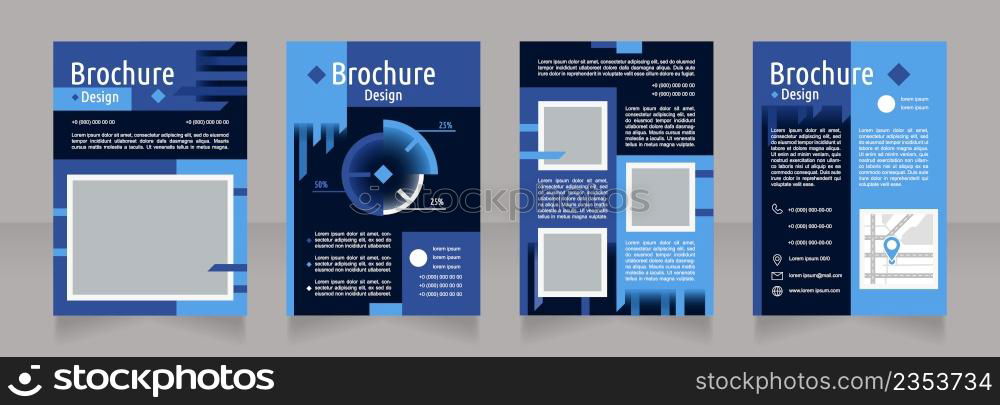 Mission statement for business blank brochure design. Template set with copy space for text. Premade corporate reports collection. Editable 4 paper pages. Ubuntu Condensed, Arial Regular fonts used. Mission statement for business blank brochure design