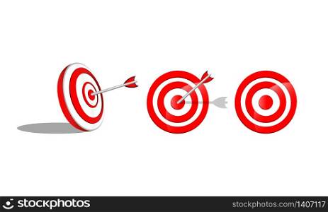Mission, target icon or business goal logo in red design concept on an isolated white background. EPS 10 vector. Mission, target icon or business goal logo in red design concept on an isolated white background. EPS 10 vector.