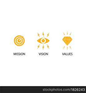 mission.vision .value logo illustration design