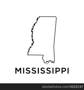 Mississippi map icon design trendy
