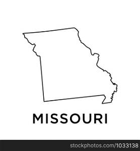 Missouri map icon design trendy