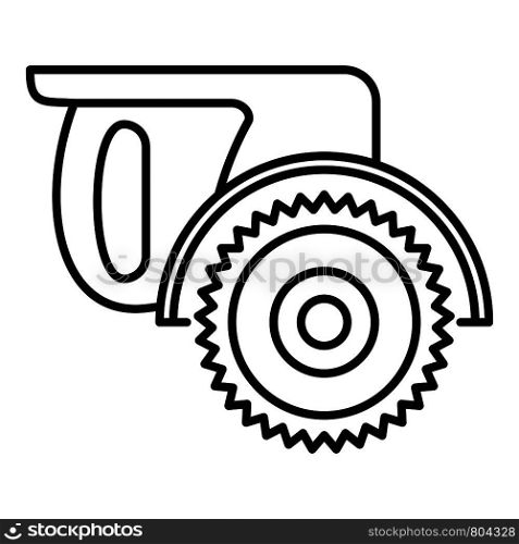 Miter saw icon. Outline miter saw vector icon for web design isolated on white background. Miter saw icon, outline style
