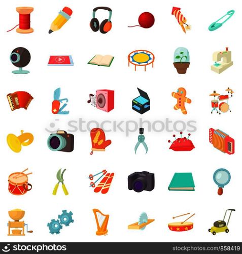 Mitten icons set. Cartoon style of 36 mitten vector icons for web isolated on white background. Mitten icons set, cartoon style