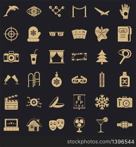 Mitten icons set. Simple style of 36 mitten vector icons for web for any design. Mitten icons set, simple style