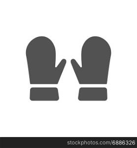 Mittens vector icon on white background