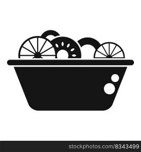 Mix fruit icon simple vector. Fresh food. Summer vegan. Mix fruit icon simple vector. Fresh food
