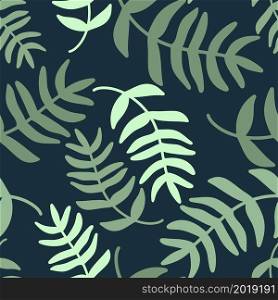 Mix herb seamless pattern. Background with greenery, vector illustration. Template for wallpaper, fabric, packaging and design.. Mix herb seamless pattern.