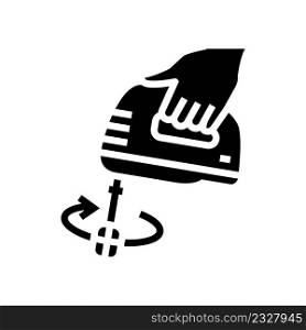 mixer beating glyph icon vector. mixer beating sign. isolated contour symbol black illustration. mixer beating glyph icon vector illustration