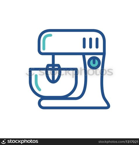 mixer kitchen icon collection, trendy style