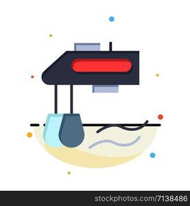 Mixer, Kitchen, Manual, Blender Abstract Flat Color Icon Template