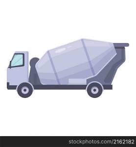 Mixer machine icon cartoon vector. Concrete cement truck. Construction building. Mixer machine icon cartoon vector. Concrete cement truck