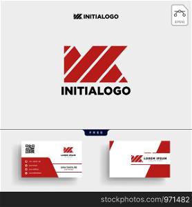 MK INITIAL LOGO TEMPLATE VECTOR ILLUSTRATION AND YOU GET BUSINESS CARD. MK INITIAL LOGO TEMPLATE AND BUSINESS CARD