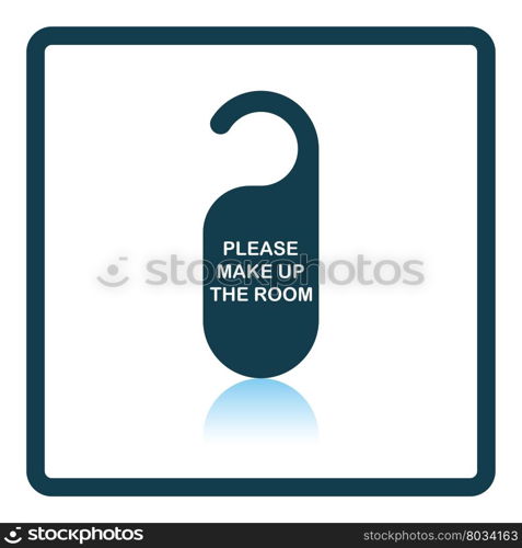 Mke up room tag icon. Shadow reflection design. Vector illustration.