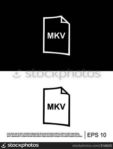 mkv file format icon template