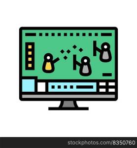 mmo video game color icon vector. mmo video game sign. isolated symbol illustration. mmo video game color icon vector illustration