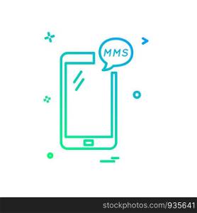 MMS Phone icon design vector