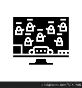 moba video game glyph icon vector. moba video game sign. isolated symbol illustration. moba video game glyph icon vector illustration