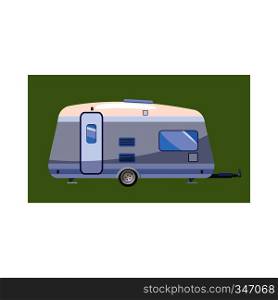 Mobil home icon in cartoon style on a white background. Mobil home icon, cartoon style